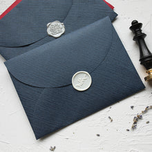 Hlaða mynd í myndagallerí, Umslag blátt 5 stk með hrjúfri áferð