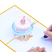 Hlaða mynd í myndagallerí, Þrívíddarkort - kaka og fiðrildi