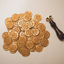 Hlaða mynd í myndagallerí, Tilbúin vax innsigli með tvíhliða límmiða - Wax seal stickers
