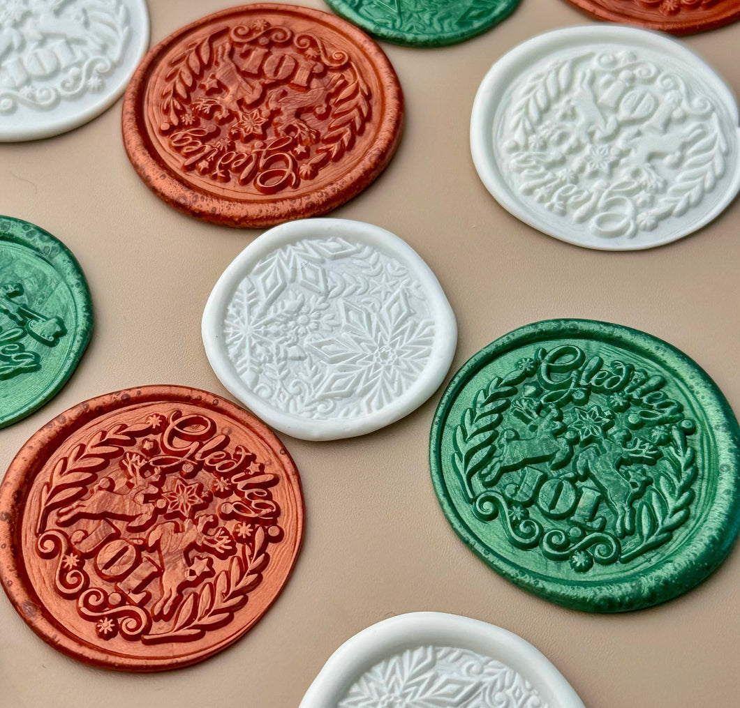 Tilbúin vax innsigli með tvíhliða límmiða - Wax seal stickers